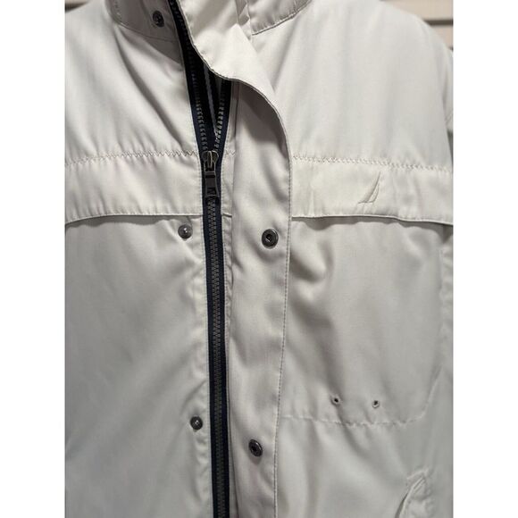 Nautica Sportswear Zip/Snap Up Jacket Beige Collared Lined Windbreaker Size XL - Picture 3 of 10